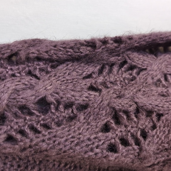 Nordstrom Caslon Purple Alpaca Blend Cardigan Sweater Size LP - Picture 6 of 8